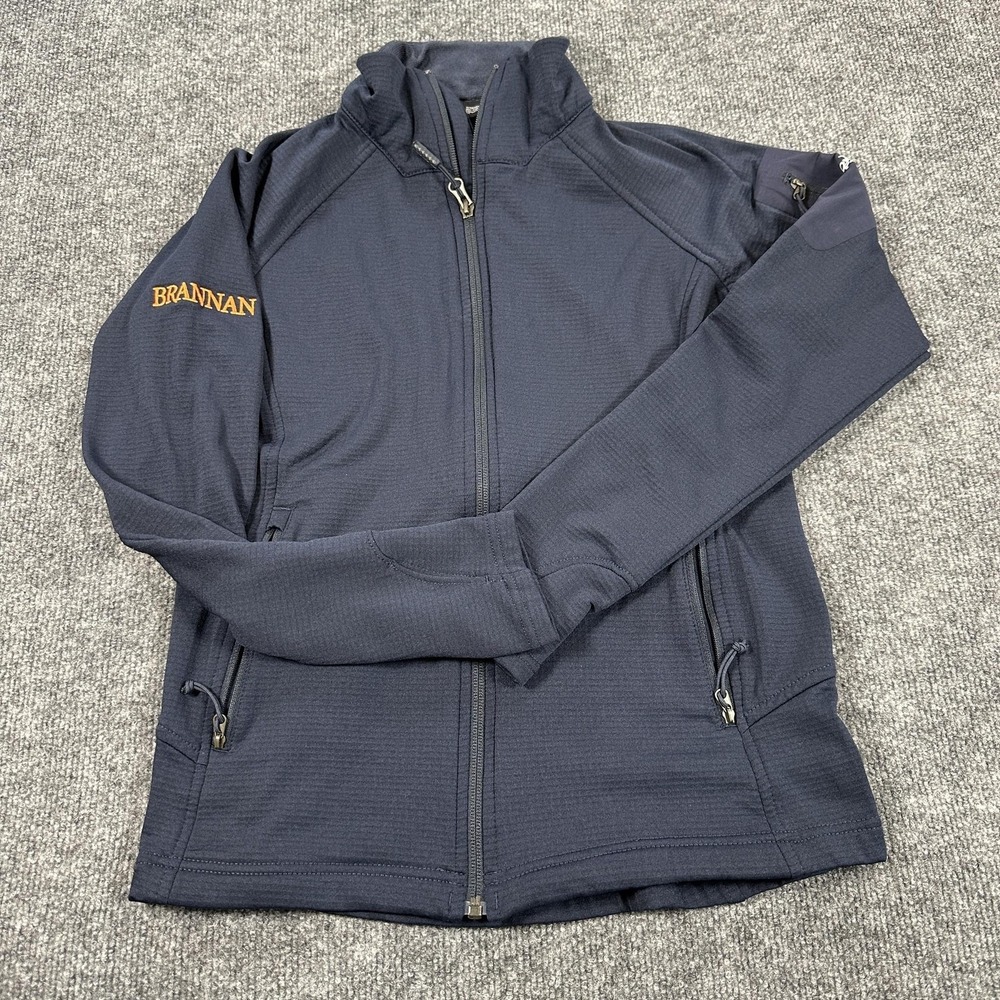 The North Face Brannan Jacket Womens Small Navy Blue Excellent Fleece Full Zip